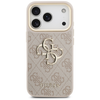 Guess 4G Big 4G Classic Logo Big Strap Metal Mygtukai dėklas skirtas Apple iPhone 17 Pro rožinės spalvos