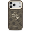 Guess 4G Big 4G Classic Logo Big Strap Metal Mygtukai dėklas skirtas Apple iPhone 17 Pro Max rudos spalvos