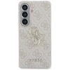 Guess PU 4G Metal Logo dėklas skirtas Samsung Galaxy S26 rožinės spalvos