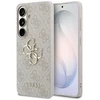 Guess PU 4G Metal Logo dėklas skirtas Samsung Galaxy S26 rožinės spalvos