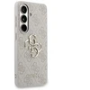Guess PU 4G Metal Logo dėklas skirtas Samsung Galaxy S26 rožinės spalvos