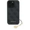 Guess 4G Charm Apple iPhone 16 Pro Max Tone on Tone dėklas telefonui pilkos spalvos