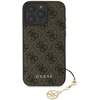 Guess 4G Charm Apple iPhone 16 Pro Max Tone on Tone dėklas telefonui rudos spalvos