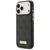 Guess 4G Logo Plate MagSafe dėklas skirtas Apple iPhone 17 Pro Max juodos spalvos