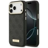 Guess 4G Logo Plate MagSafe dėklas skirtas Apple iPhone 17 Pro Max juodos spalvos