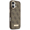 Guess 4G Logo Plate MagSafe dėklas skirtas Apple iPhone 17 rudos spalvos