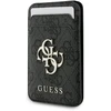 Dėklas Guess 4G Metal Logo MagSafe Cardslot Stand juodos spalvos