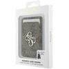 Dėklas „Guess 4G Metal Logo MagSafe Cardslot“ stovas su raudonomis spalvomis