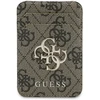 Dėklas „Guess 4G Metal Logo MagSafe Cardslot“ stovas su raudonomis spalvomis