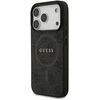 Guess 4G Ring Classic Logo MagSafe dėklas skirtas iPhone 17 Pro juodos spalvos