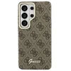 Dėklas Guess 4G Script Metal Logo phone case with MagSafe support for Samsung Galaxy S26 Ultra (S948) ruda