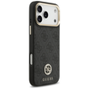 Guess 4G Srtass Logo & Big Strap Metal Mygtukai MagSafe dėklas skirtas Apple iPhone 17 Pro Max juodos spalvos