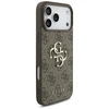GUESS dėklas, skirtas IPHONE 17 Pro Max GUHCP17XP4GMGSW (PU su dirželiu 4G klasikinis logotipas) rudas