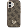 Guess 4G Strass Logo & Big Strap Metal Mygtukai MagSafe dėklas skirtas Apple iPhone 17 rudos spalvos
