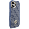 Guess 4G Strass Logo & Big Strap Metal Mygtukai MagSafe dėklas skirtas Apple iPhone 17 mėlynos spalvos