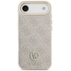 Guess 4G „Strass Logo & Big Strap“ telefono dėklas su MagSafe palaikymu, skirtas iPhone 17 Air, rožinis