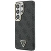 Dėklas Guess 4G Strass Triangle Logo Gold Frame phone case for Samsung Galaxy S26 Ultra (S948) juodas