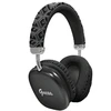Guess GCube Metallic Script Logo Bluetooth belaidės ausinės su lankeliu ant galvos juodos spalvos
