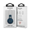 Guess Saffiano Vintage Script AirTag dėklas - mėlynas