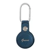 Guess Saffiano Vintage Script AirTag dėklas - mėlynas