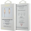 Guess Ebossed Logo USB-C / Lightning kabelis 1.5m fast charging - aukso spalvos