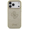 Guess Fixed Glitter Big 4G Metal Frame dėklas skirtas Apple iPhone 17 Pro Max aukso spalvos