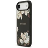 Guess Grained Flowers Classic Logo MagSafe dėklas skirtas Apple iPhone Air juodos spalvos
