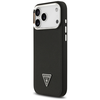 Guess Grained Triangle Logo MagSafe dėklas skirtas Apple iPhone 17 Pro Max juodos spalvos