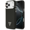 Guess Grained Triangle Logo MagSafe dėklas skirtas Apple iPhone 17 Pro Max juodos spalvos