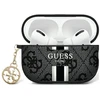 Dėklas Apple AirPods 1/2 Guess Cover Printed Stripes Charm (GUA2P4RPSK) juodas