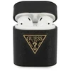 Guess Dėklas Guess GUACA2VSATMLBK Apple AirPods cover juoda/juodas Saffiano