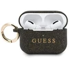 Guess GUACAPSILGLBK Silikoninis dėklas For Apple Airpods Pro Juodas