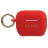 Dėklas Guess Silicone Glitter Case for AirPods Pro - Raudona