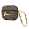 Dėklas GUESS GUAP4GSMW AIRPODS PRO COVER BRONZE/BROWN 4G SCRIPT METAL COLLECTION