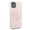 Original Apple iPhone 11 Pro Guess Hard silikoninis 4G Tone On Tone (GUHCN58LS4GLP) dėklas telefonui rožinės spalvos