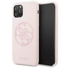 Original Apple iPhone 11 Pro Guess Hard silikoninis 4G Tone On Tone (GUHCN58LS4GLP) dėklas telefonui rožinės spalvos