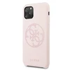 Original Apple iPhone 11 Pro Guess Hard silikoninis 4G Tone On Tone (GUHCN58LS4GLP) dėklas telefonui rožinės spalvos