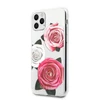 Apple iPhone 11 Pro Guess dėklas Flower Desire Rožinė &amp; Baltas Rose skaidrus