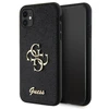 Apple iPhone 11 / XR Guess Hardcase Glitter Script Big 4G (GUHCN61HG4SGK) telefono dėklas juodos spalvos