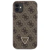 Apple iPhone 11 / XR Guess dėklas Crossbody 4G Metal Logo (GUHCN61P4TDSCPW) rudos spalvos