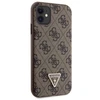 Apple iPhone 11 / XR Guess dėklas Crossbody 4G Metal Logo (GUHCN61P4TDSCPW) rudos spalvos