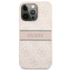 Dėklas GUHCP13L4GDPI Guess PU 4G Printed Stripe Case, skirtas iPhone 13 Pro, rožinis