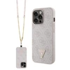 Apple iPhone 13 Pro Max Guess dėklas Crossbody 4G Metal Logo (GUHCP13XP4TDSCPP) rožinės spalvos
