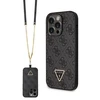 Apple iPhone 14 Pro Guess dėklas Crossbody 4G Metal Logo (GUHCP14LP4TDSCPK) juodos spalvos