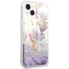 Dėklas Guess GUHCP14MLFLSU iPhone 14 Plus 6,7" violetinė violetinė hardcase Flower Liquid Glitter