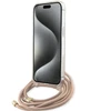 Dėklas Guess GUHCP15LHC4SEP iPhone 15 Pro 6.1" rožinė pink hardcase Crossbody Cord 4G Print