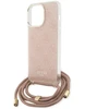 Dėklas Guess GUHCP15LHC4SEP iPhone 15 Pro 6.1" rožinė pink hardcase Crossbody Cord 4G Print