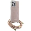 Dėklas Guess GUHCP15LHC4SEP iPhone 15 Pro 6.1" rožinė pink hardcase Crossbody Cord 4G Print