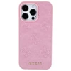 Apple iPhone 15 Pro Guess Hardcase Leather 4G Stamped (GUHCP15LP4EPMP) dėklas telefonui rožinės spalvos