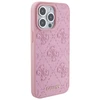 Apple iPhone 15 Pro Guess Hardcase Leather 4G Stamped (GUHCP15LP4EPMP) dėklas telefonui rožinės spalvos